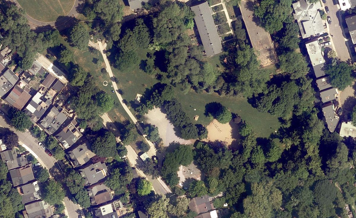 Phin Park, aerial top-down view
