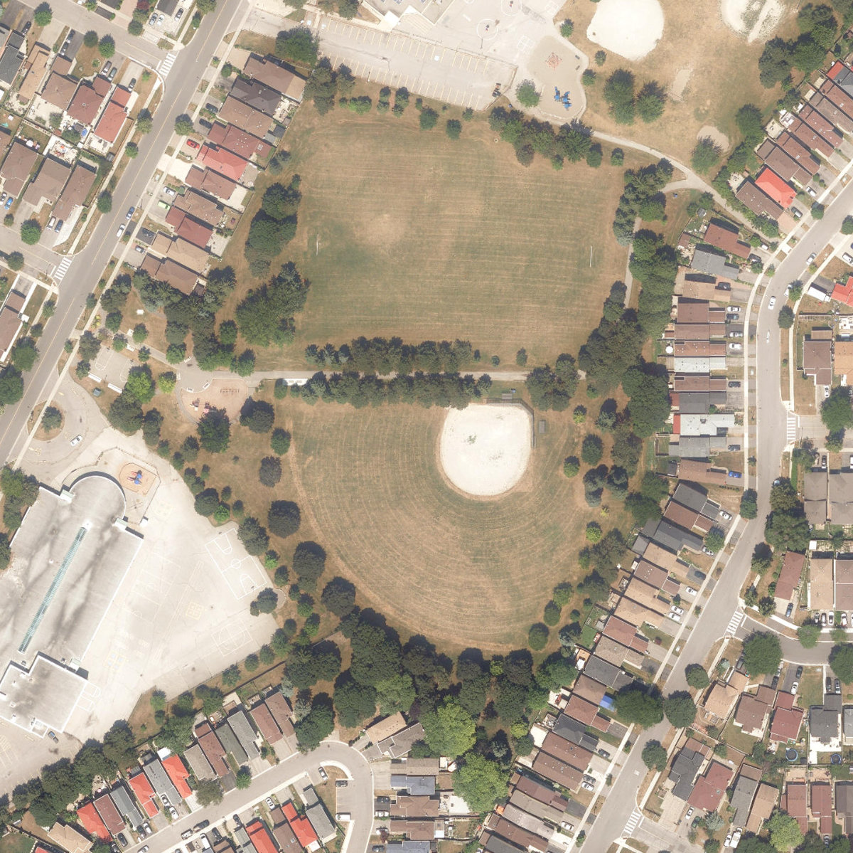 Viola Desmond Park, aerial top-down view