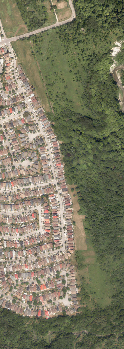 Rouge Park, aerial top-down view